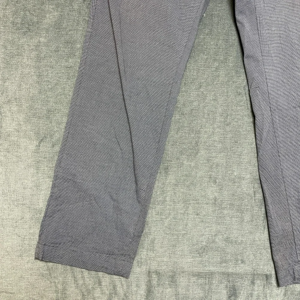 Banana Republic Slim Fit Chino Pants Mens 33x30 Blue Houndstooth Flat Front